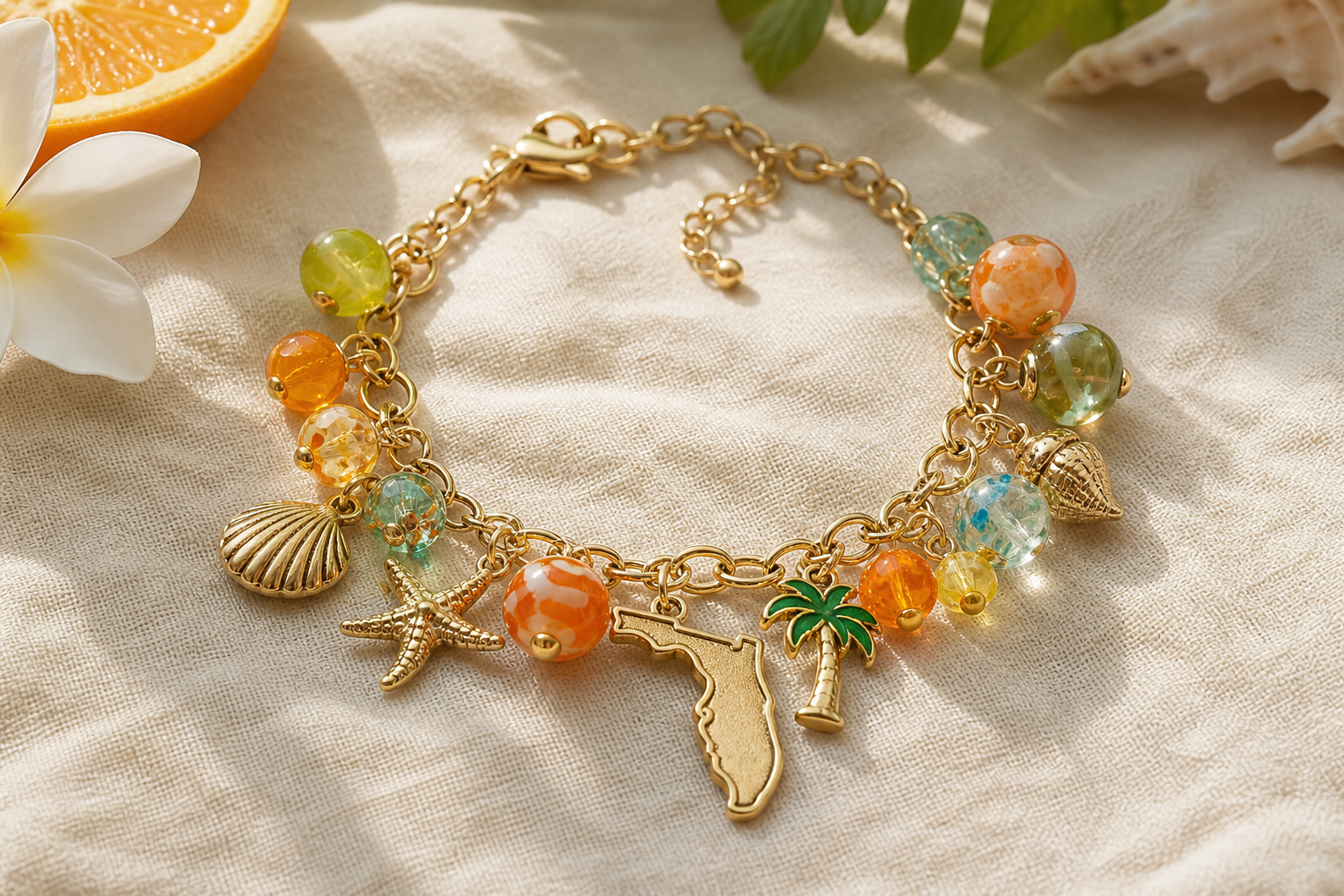 Florida sunshine charm bracelet